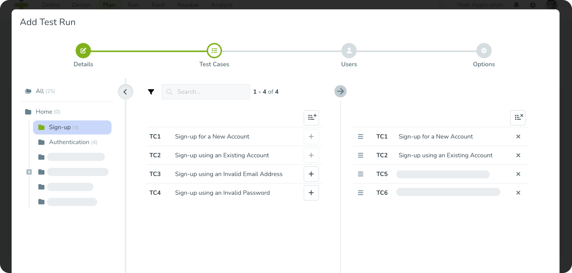 Plan test runs and sequence test cases.